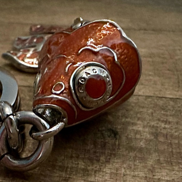 Coach Limited Edition 3D Movable Coral Metal Koi Fish Keychain Fob Bag Charm - Picture 13 of 16